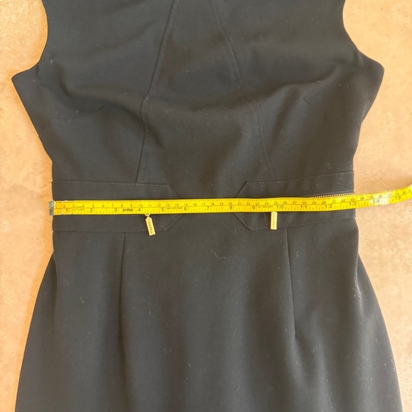 Calvin Klein Black Zipper Embellished Sleeveless Sheath Women Size 2 Knee Length - Picture 11 of 16